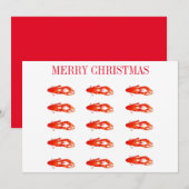 Kreeft Vrolijk Kerstfeest Feestdagenkaart (Voorkant / Achterkant)