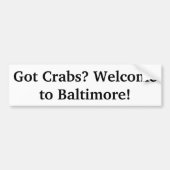 Kreeft? Welkom bij Baltimore" Maryland Sticker (Voorkant)
