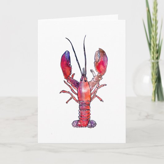 kreeft Wenskaart Feestdagen Kaart (Voorkant)