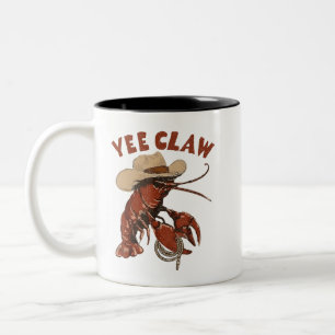 Kreeft Yee Klauw Kreeft Cowboy Grappig Westers kre Tweekleurige Koffiemok