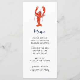 Kreeft Zeebanket Feest Menu Kaart