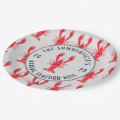 Kreeft Zeebanket Kook Summer Kreeft Familie Feestj Papieren Bordje (Gekanteld)