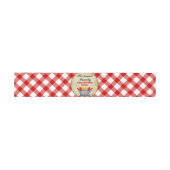 Kreeft Zeebanket Stoofpot Rood Geruit Gingham Uitnodigingen Wikkel (Vlak)