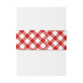 Kreeft Zeebanket Stoofpot Rood Geruit Gingham Uitnodigingen Wikkel (Achterkant Voorbeeld)