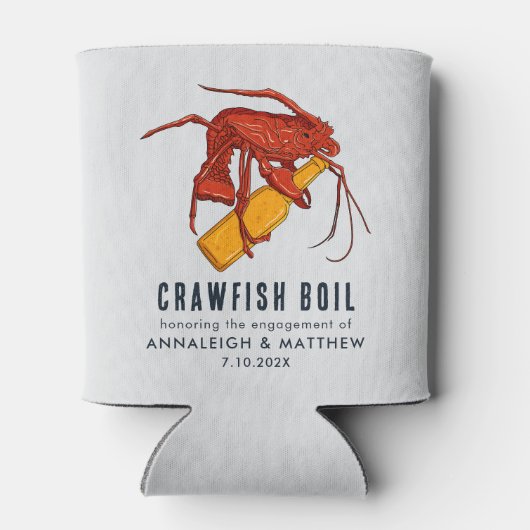 Kreeft Zeebanket Verloving Feest Papier Blikjeskoeler (Achterkant)