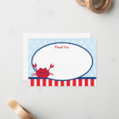 Kreeft Zeevaart Bedanktbriefjes Notitiekaartje (Voorkant / Achterkant in situ)