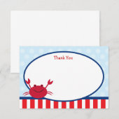 Kreeft Zeevaart Bedanktbriefjes Notitiekaartje (Voorkant / Achterkant)