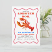 Kreeft/Zeevruchten Bak/Feest Kaart (Staand voorkant)