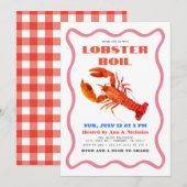 Kreeft/zeevruchten bakken/koken partij kaart (Voorkant / Achterkant)