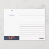 Kreeft zeevruchten salade koken keeper recept kaar briefkaart (Achterkant)