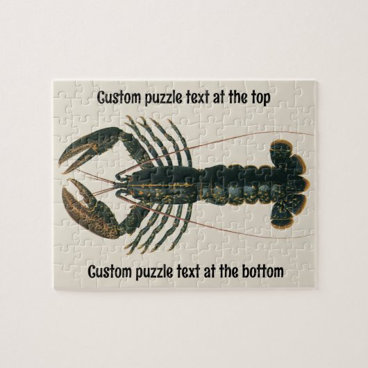kreeft, zeezoogdier legpuzzel (Horizontaal)