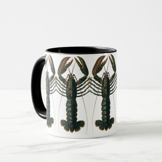  kreeft, zeezoogdier mok (Voorkant links)