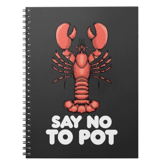 Kreeft zegt nee tegen pot notitieboek (Voorkant)