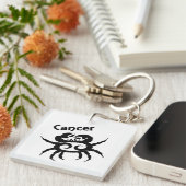 Kreeft Zodiac Symbool en Teken Sleutelhanger (Voorkant Rechts)