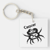 Kreeft Zodiac Symbool en Teken Sleutelhanger (Voorkant)