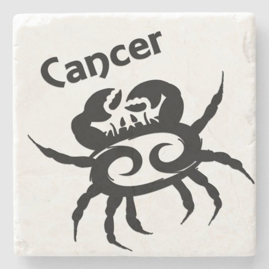 Kreeft Zodiac Symbool & Teken Stenen Onderzetter (Voorkant)