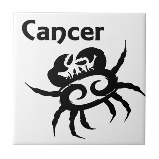 Kreeft Zodiac Symbool & Teken Tegeltje (Voorkant)