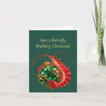 Kreeftachtig Glanzende Kerst Kreeft Feestkaart