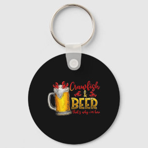 Kreeftbier Daarom Ben Ik Hier Grappige Voedsel Lie Sleutelhanger