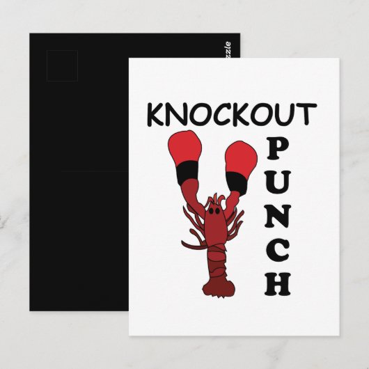 Kreeftboksen Knockout Punch Briefkaart (Voorkant / Achterkant)