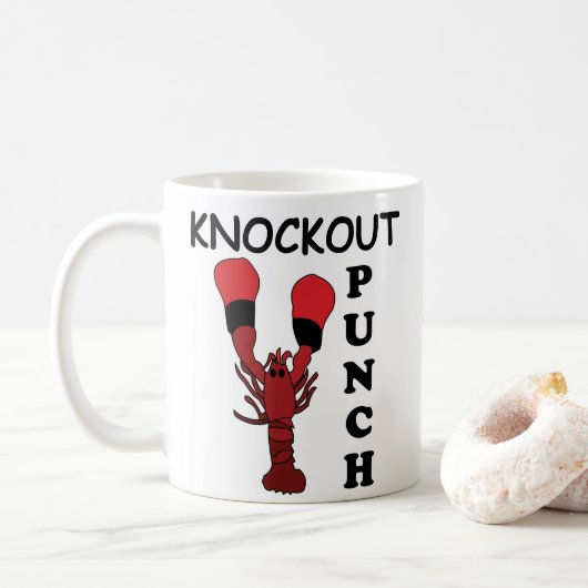 Kreeftboksen Knockout Punch Koffiemok (Met donut)