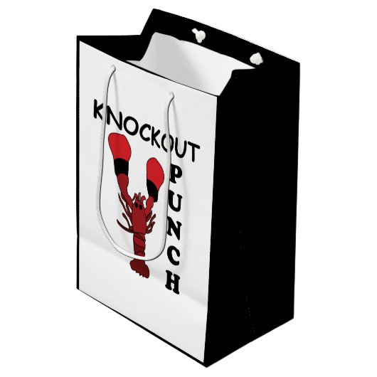 Kreeftboksen Knockout Punch Medium Cadeauzakje (Voorkant Gekanteld)