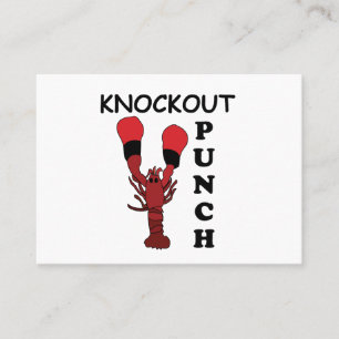 Kreeftboksen Knockout Punch Visitekaartje