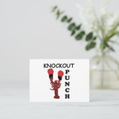 Kreeftboksen Knockout Punch Visitekaartje (Staand voorkant)