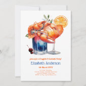 Kreeftcocktailfeest Kreeft en drankjes Kaart (Voorkant)