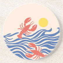 Kreeften die dartelen in de Oceaan