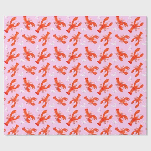 Kreeften & Garnalen Cadeaupapier (Vlak)