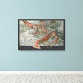 Kreeften in de oceaan, art nouveau canvas afdruk (Insitu (Houten vloer))