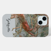 Kreeften in de oceaan, art nouveau Case-Mate iPhone case (Achterkant (horizontaal))