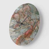 Kreeften in de oceaan,  art nouveau grote klok (Hoek)