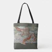 Kreeften in de oceaan, art nouveau tote bag (Achterkant)