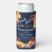Kreeften Koken Bruiloft Feest Seltzer Blikjeskoeler (Seltzer Voorkant)