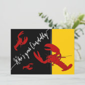 Kreeften koken kaart (Staand voorkant)