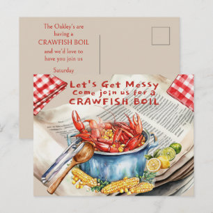Kreeften Koken Laten we ons Rotzooi maken Briefkaart