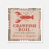Kreeften Koken Rivierkreeften Verlovingsfeest Rust Servet (Voorkant)