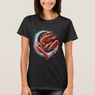 Kreeften koken Rode stekelige kreeft T-shirt Cajun