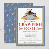 Kreeften koken zomer zeebanket barbecuefeest kaart (Voorkant / Achterkant)