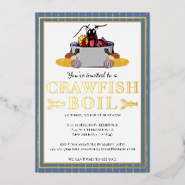 Kreeften Koken Zomer Zeevruchten Barbecue Feest Folie Uitnodiging