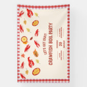 Kreeften Kookfeest Picknick Feestviering Spandoek (Verticaal)