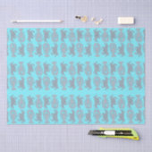 Kreeften Krabben Patroon Blauwe Tissue Papier (Craft)