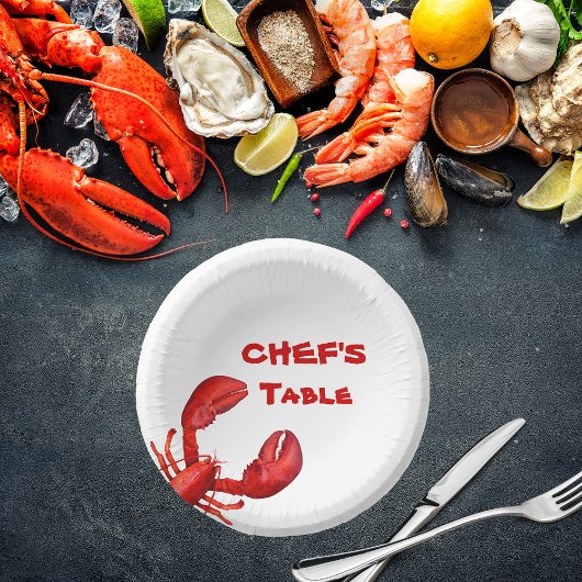 Kreeften langoesten kookfeest rood wit papieren kommen