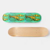 kreeften op het groene skateboard (Horizontaal)