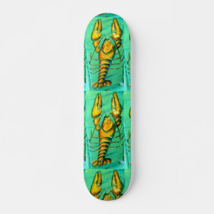 kreeften op het groene skateboard