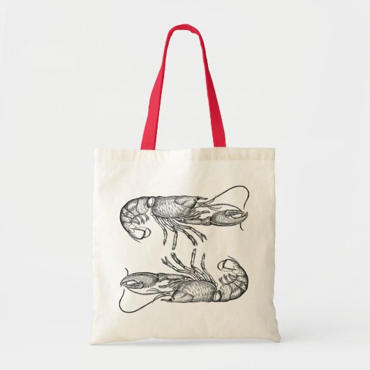 Kreeften Zak Tote Bag (Voorkant)