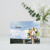 kreeftenboeien in Maine Briefkaart (Staand voorkant)