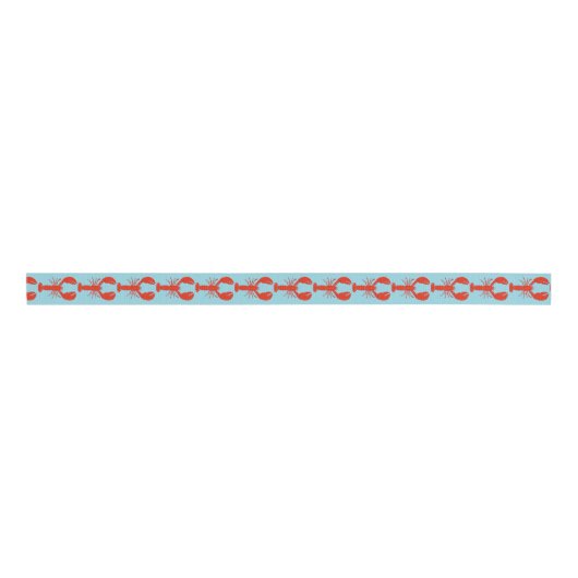 Kreeftenboil Crawfish Patterned Grosgrain Lint (Voorkant)